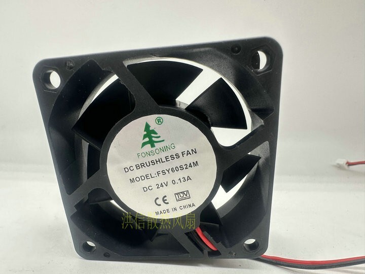 1 PCS FONSONING Fan FSY60S24M DC 24V0.13A 6CM 6025 2 Pin cooling fan