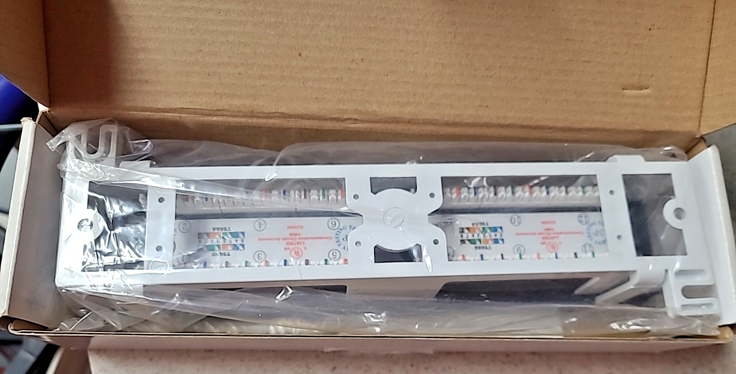 Commercial Electric CAT5e Mini 12-Port Patch Panel with 89D Mounting Bracket*484