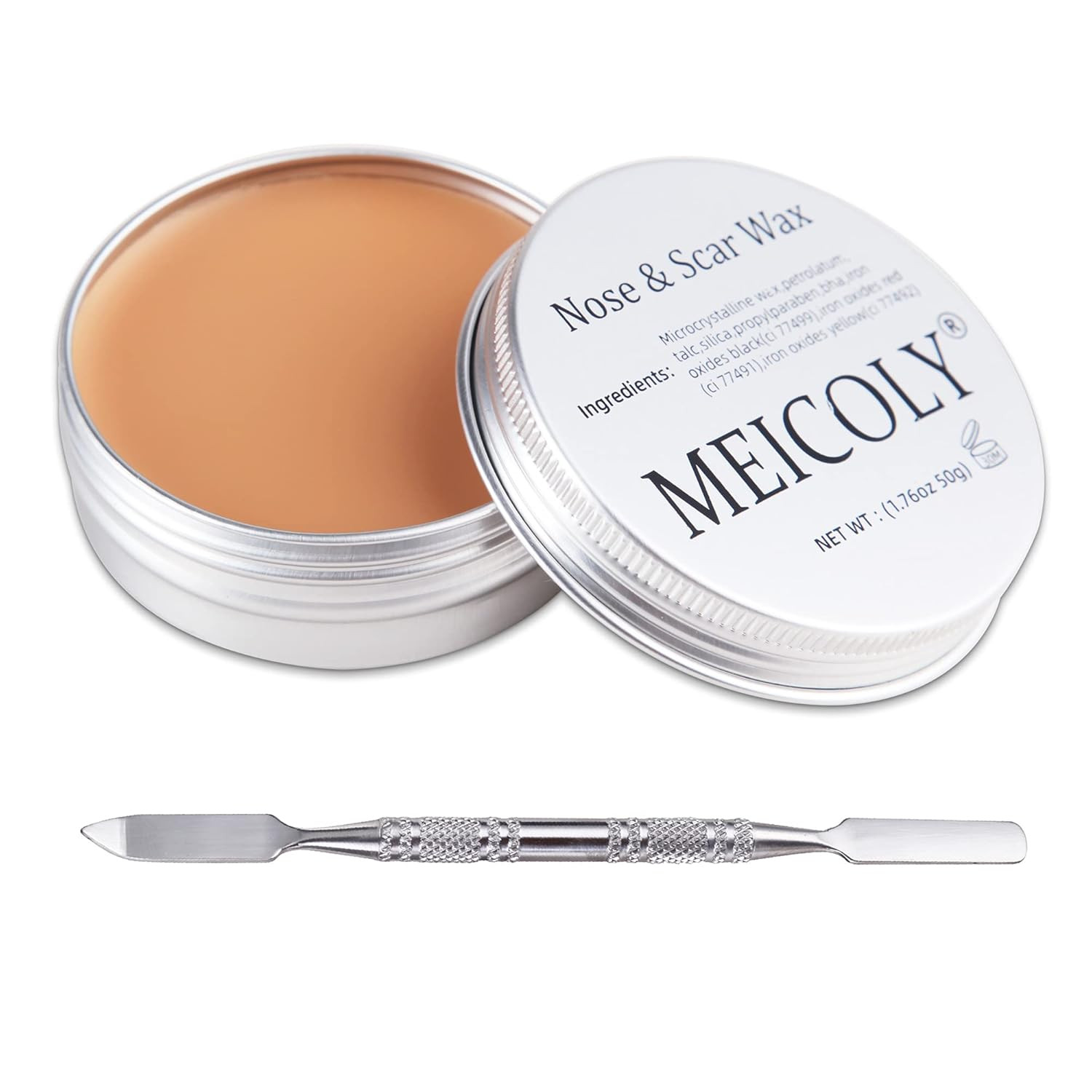 Scar Wax Kit with Spatula,Sfx Scar Makeup,Fake Nose Skin Putty Wax Makeup for Co