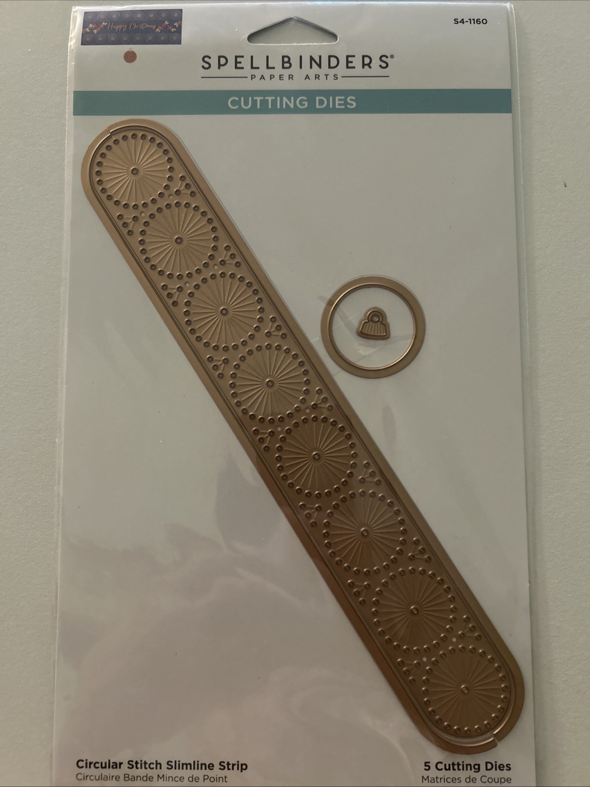 NEW Spellbinders Paper Arts Cutting Dies CIRCULAR STITCH SLIMLINE STRIP