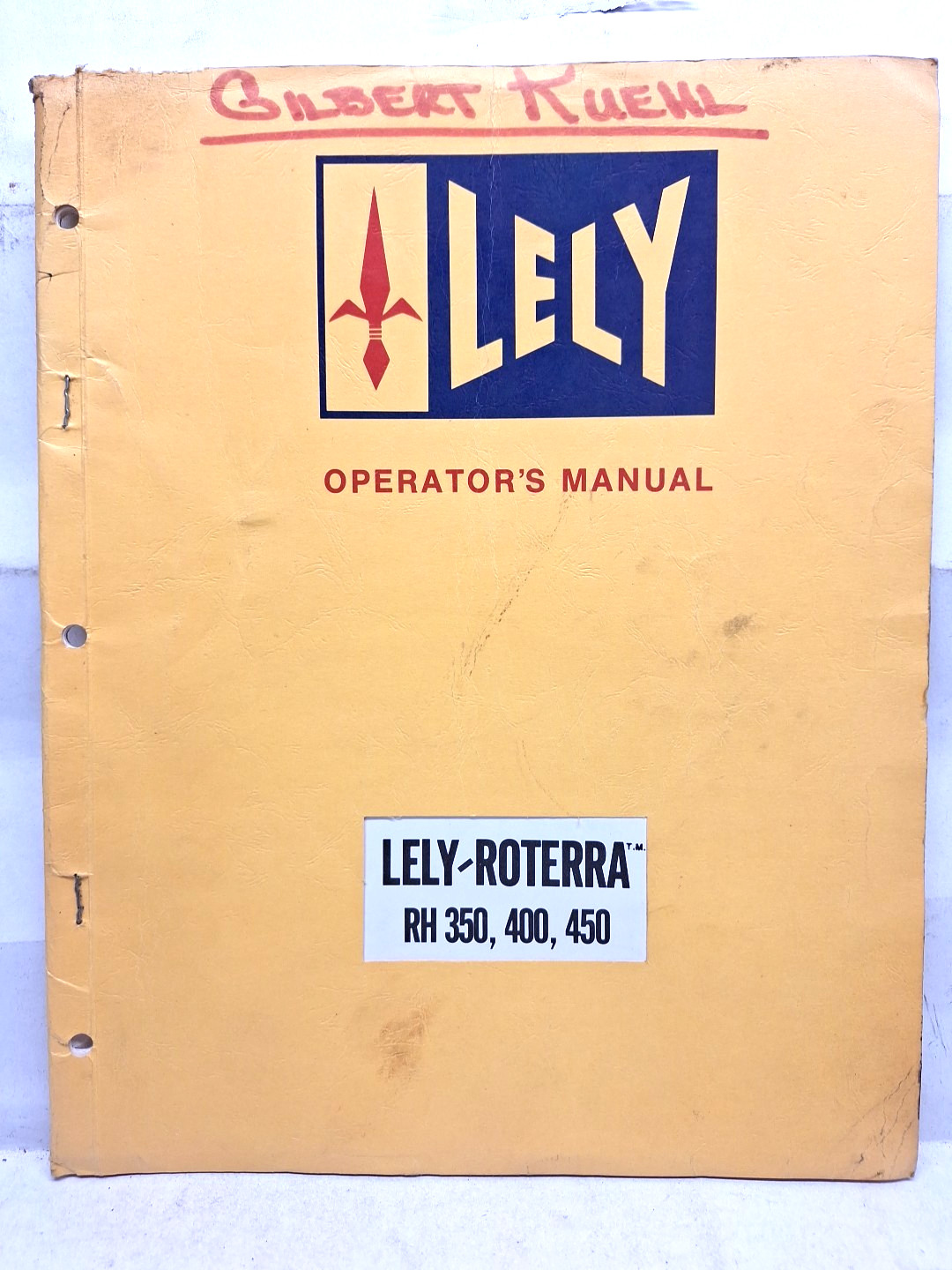 USED OLD STOCK OPERATORS MANUAL FOR LELY-ROTERRA RH 350 400 450