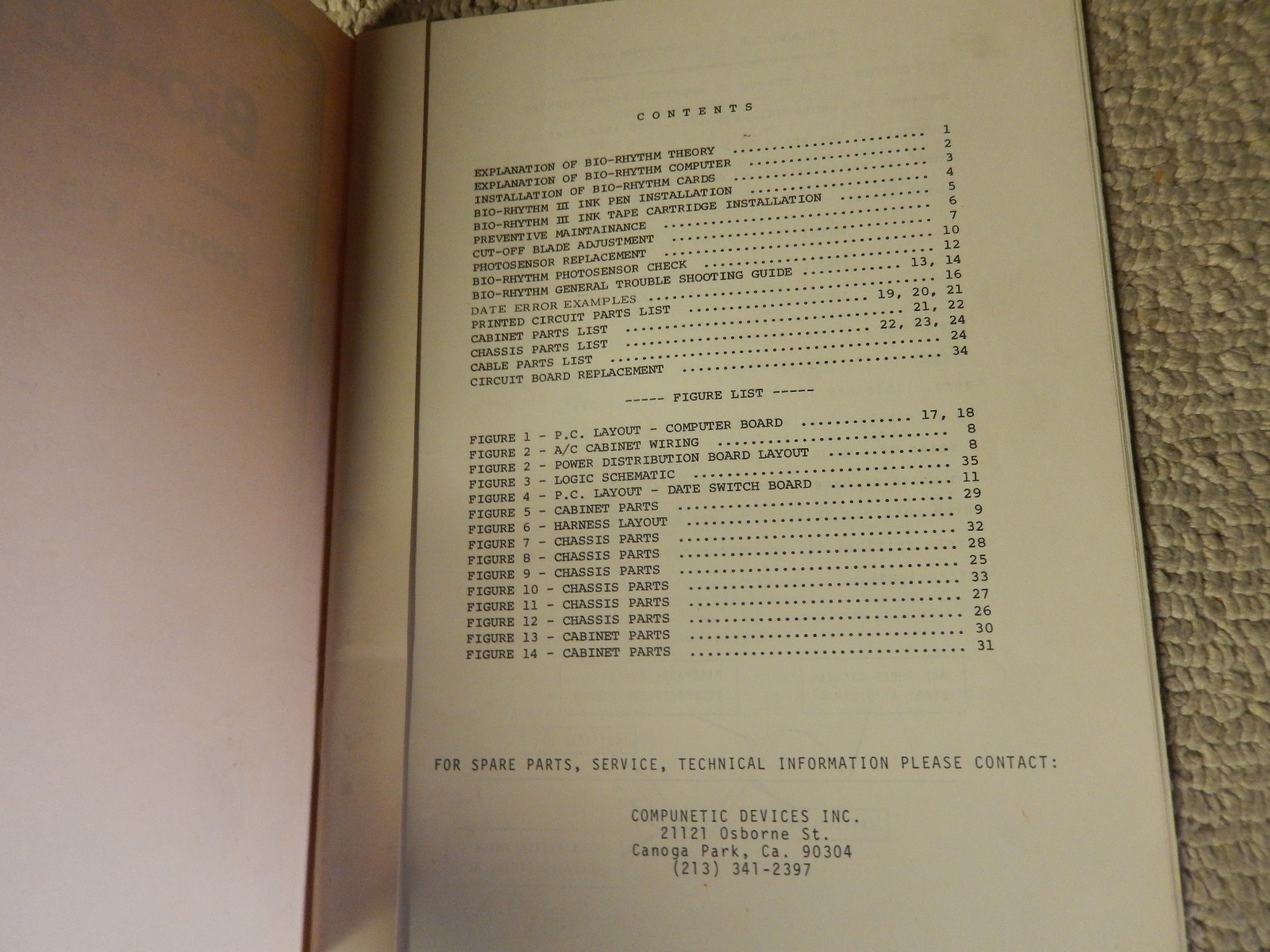 BIO-RHYTHM 3 model f-8 video game MANUAL