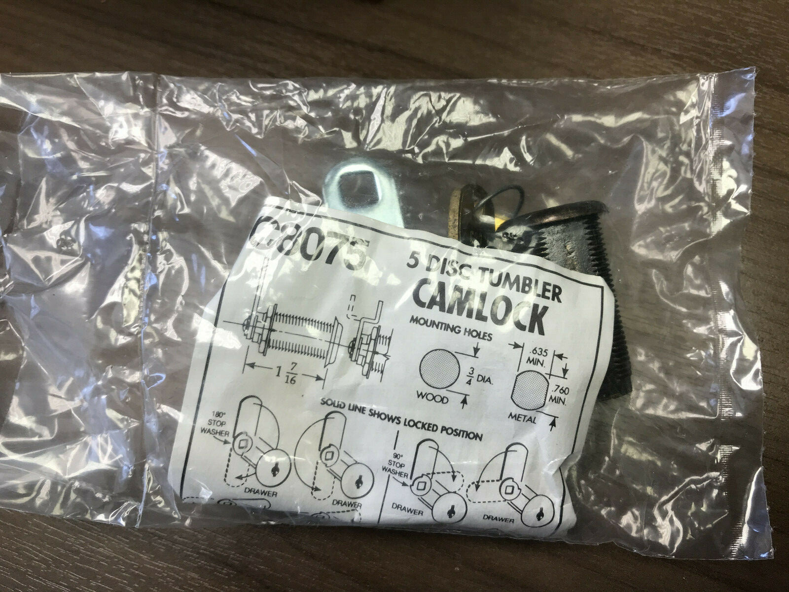 COMPX NATIONAL C8075 - 4G  KD  Cam Lock, Keyed Different