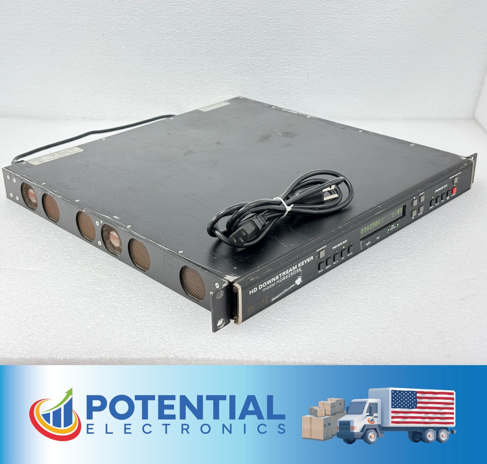 PRE OWNED | Evertz HD9625DSK HD Downstream Keyer Only - Black w/ Power Cord