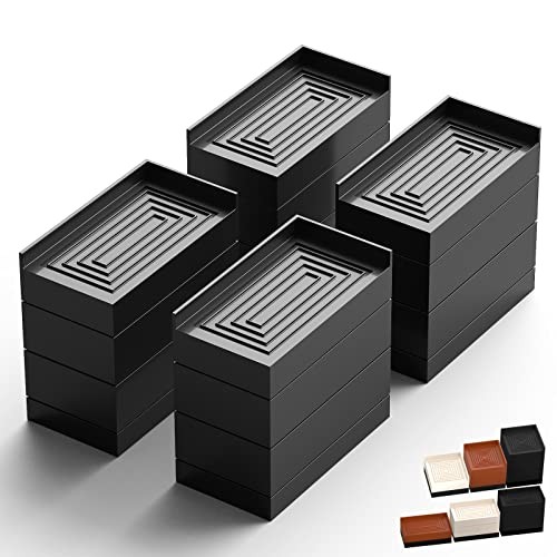 Furniture Risers, Tclouda Bed/Sofa/Desk/Table/Chair 4 Inch-black-rectangle