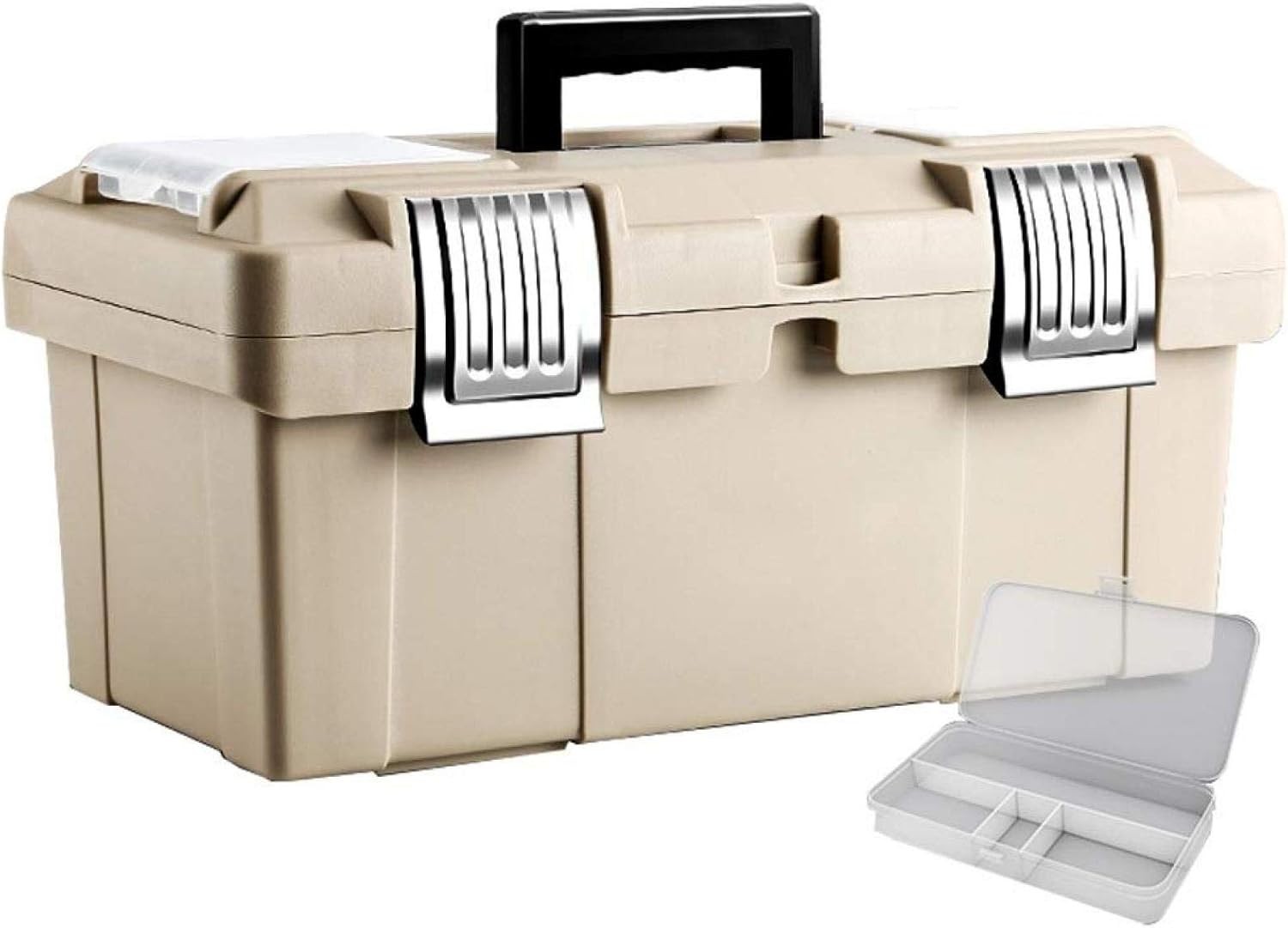 Portable Tool Box - Rugged Tool Storage, Durable Plastic Parts Organizer with St