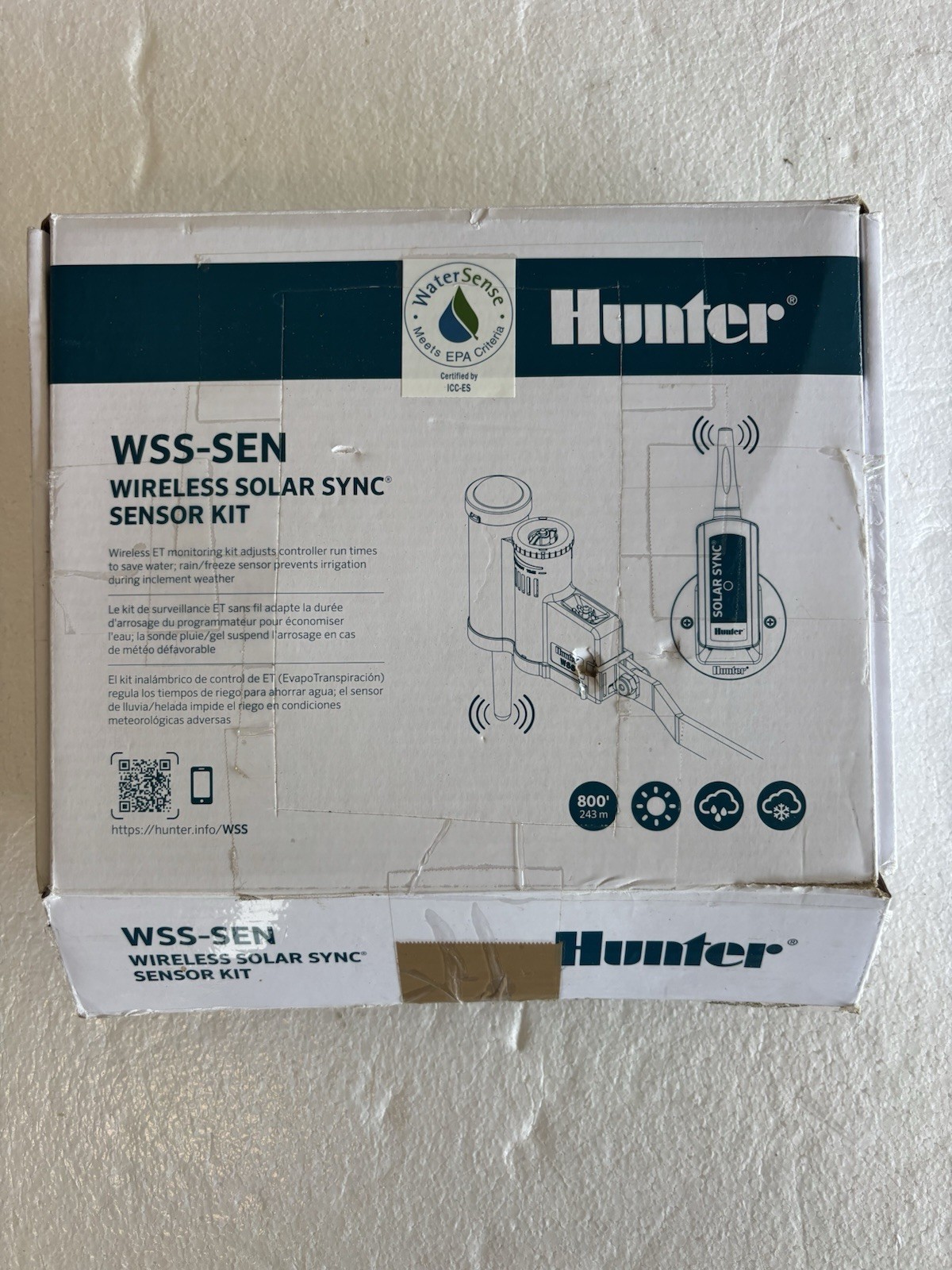 Hunter WSS-SEN Wireless Solar Sync Rain Sensor Kit