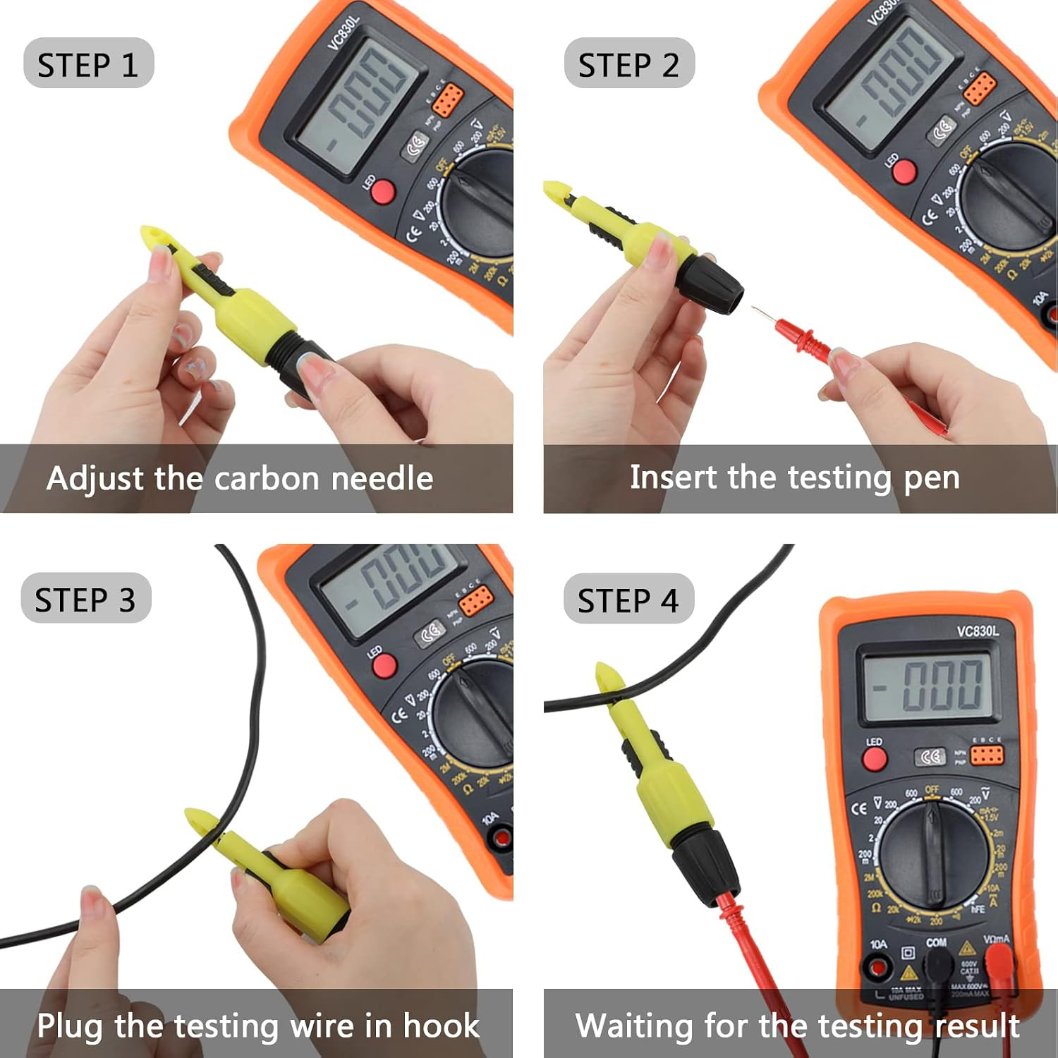 Wire Piercing Probe, Insulation Piercing Clip Tool for Multimeter Voltage Voltme