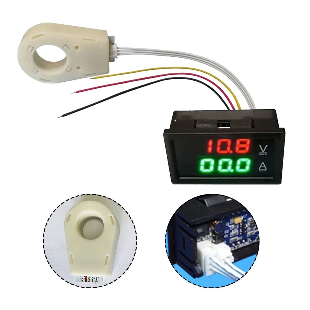 Reliable Hall Effect Voltmeter Ammeter Dual Digital Display 1pc DC0300V 50A400A