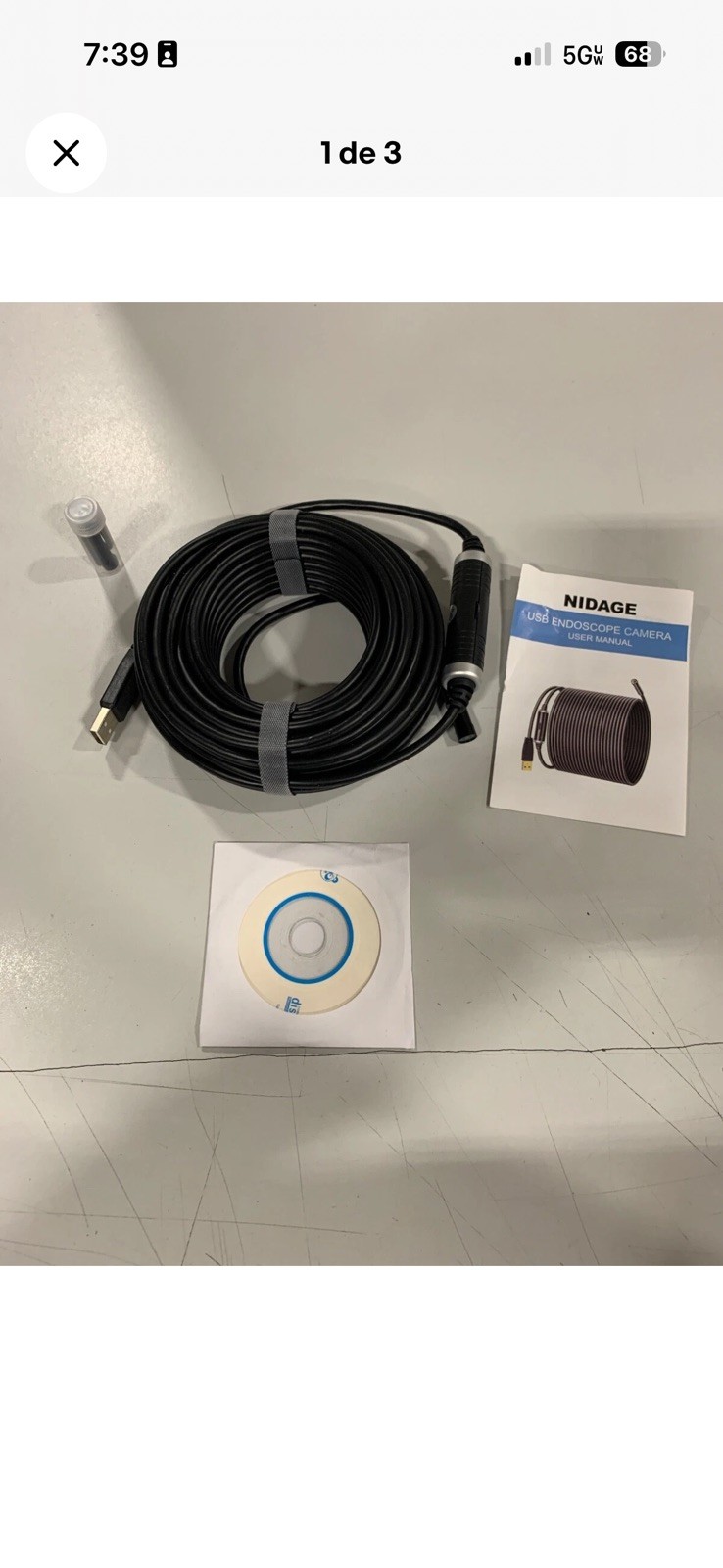 NIDAGE USB Inspection Camera Endoscope 5 Ft