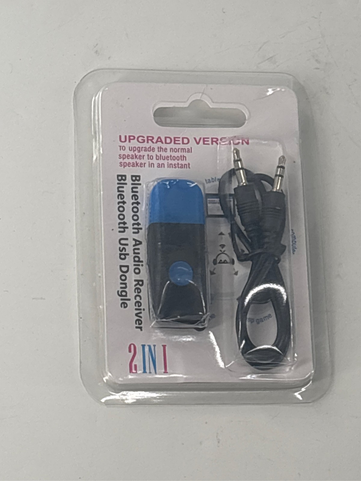 USB Bluetooth Receiver, Bluetooth 5.3 Wireless Audio Adapter 3.5mm Car Kit Music