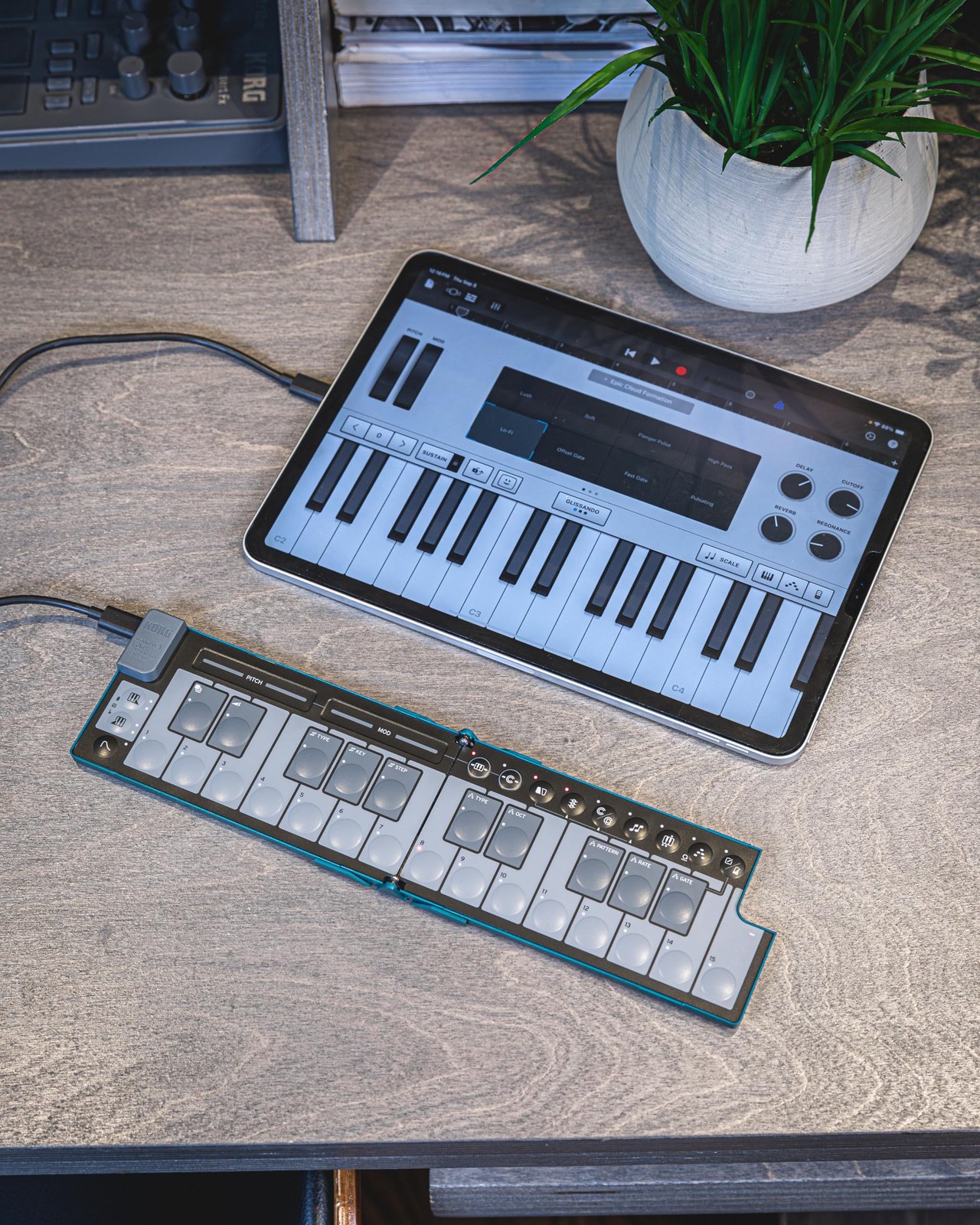 Korg nanoKEY Fold Alpine Green Foldable Midi Keyboard