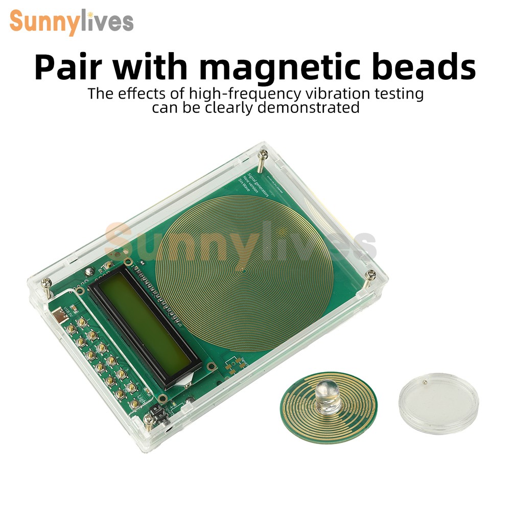 0.1–299,999 kHz Adjustable Schumann Wave Generator Set Headphones+Magnetic Beads