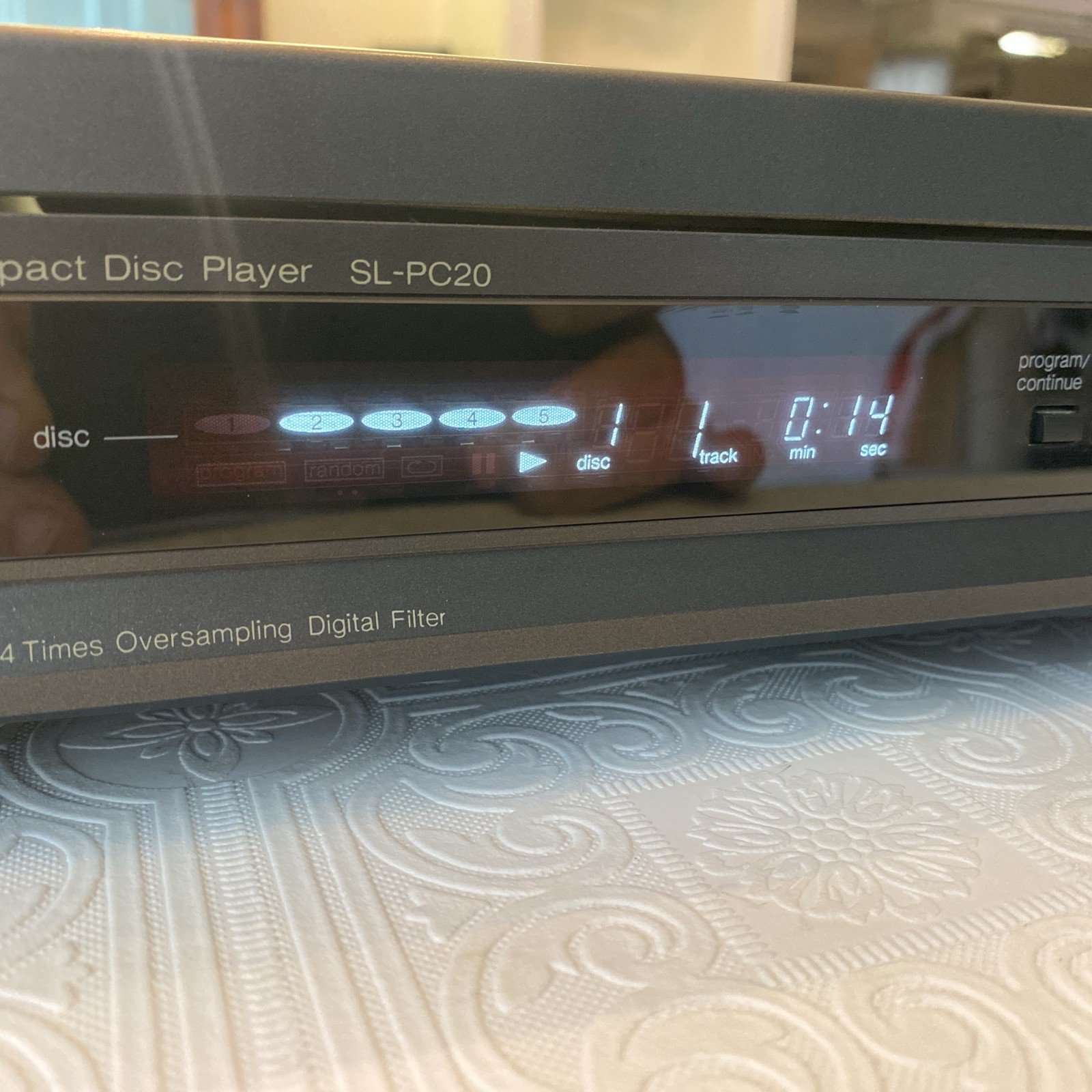 Technics SL-PC20 CD Player w/remote, Plays but Needs Work. See Description