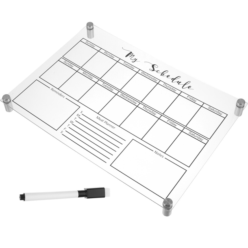 Weekly Planner Board Acrylic Office Magnetic Whiteboard Desk