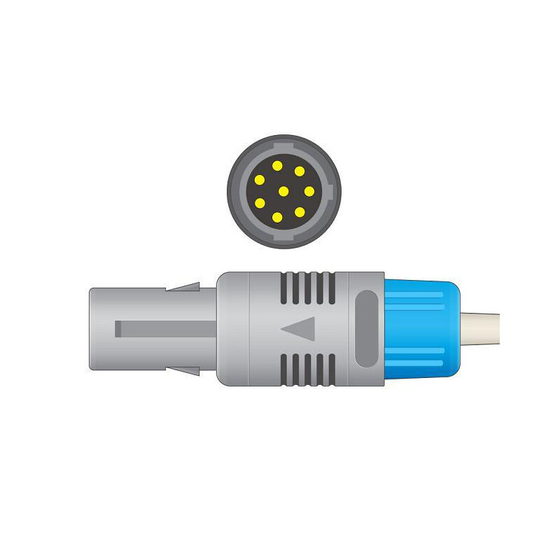 8pin SpO2 Sensor,Adult Finger Clip Cable for Creative PC-9000f Monitor Oximax