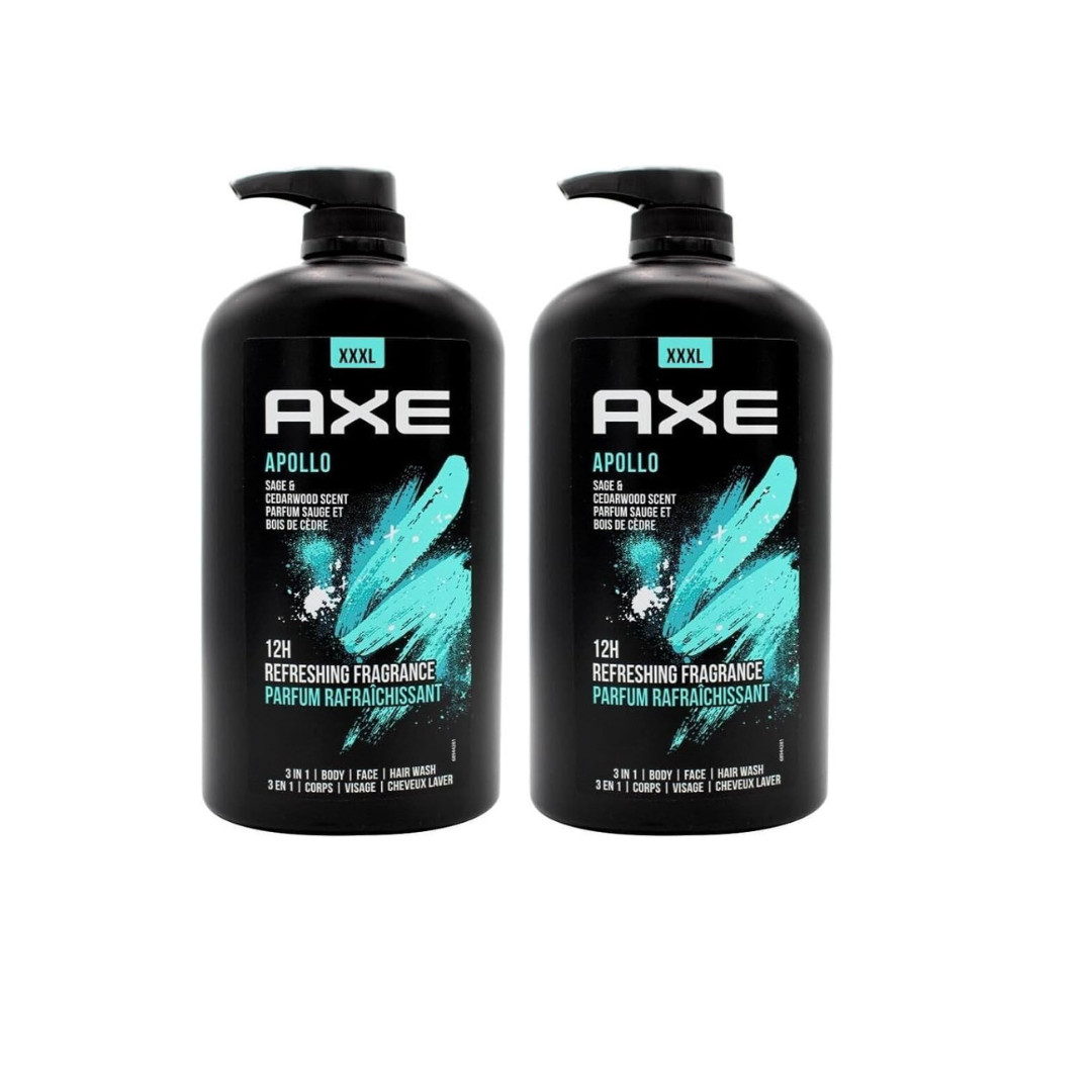 AXE XXXL Apollo Sage & Cedarwood Scent Long Lasting Men's Body Wash 1LT