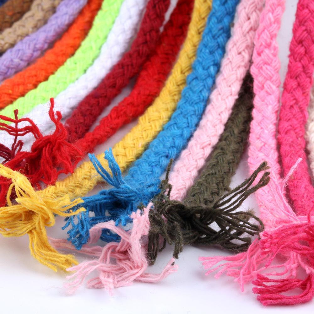 20 yards 5mm Colored Twisted Cord Rope 100% Cotton Woven Rope Craft Decor DIY