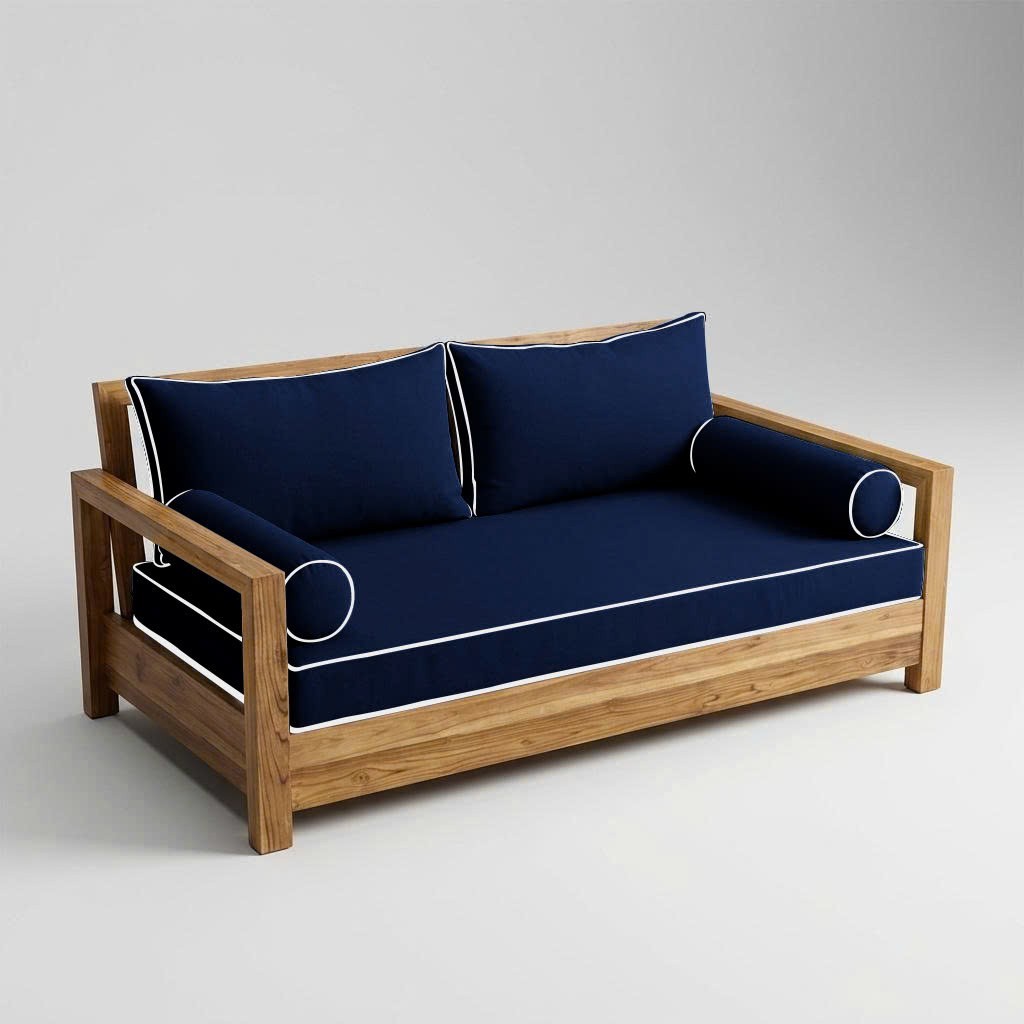 COVER ONLY STYLE 2 Mattress Pillow Daybed Porch Swing Contrast Trim Crib AD101