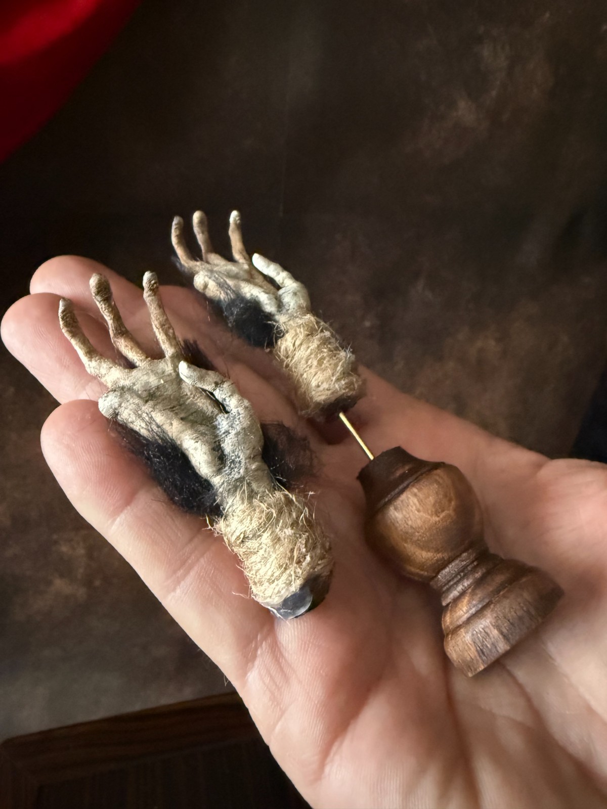 Cursed Monkey Paw for curiosity cabinet Mounted (small)