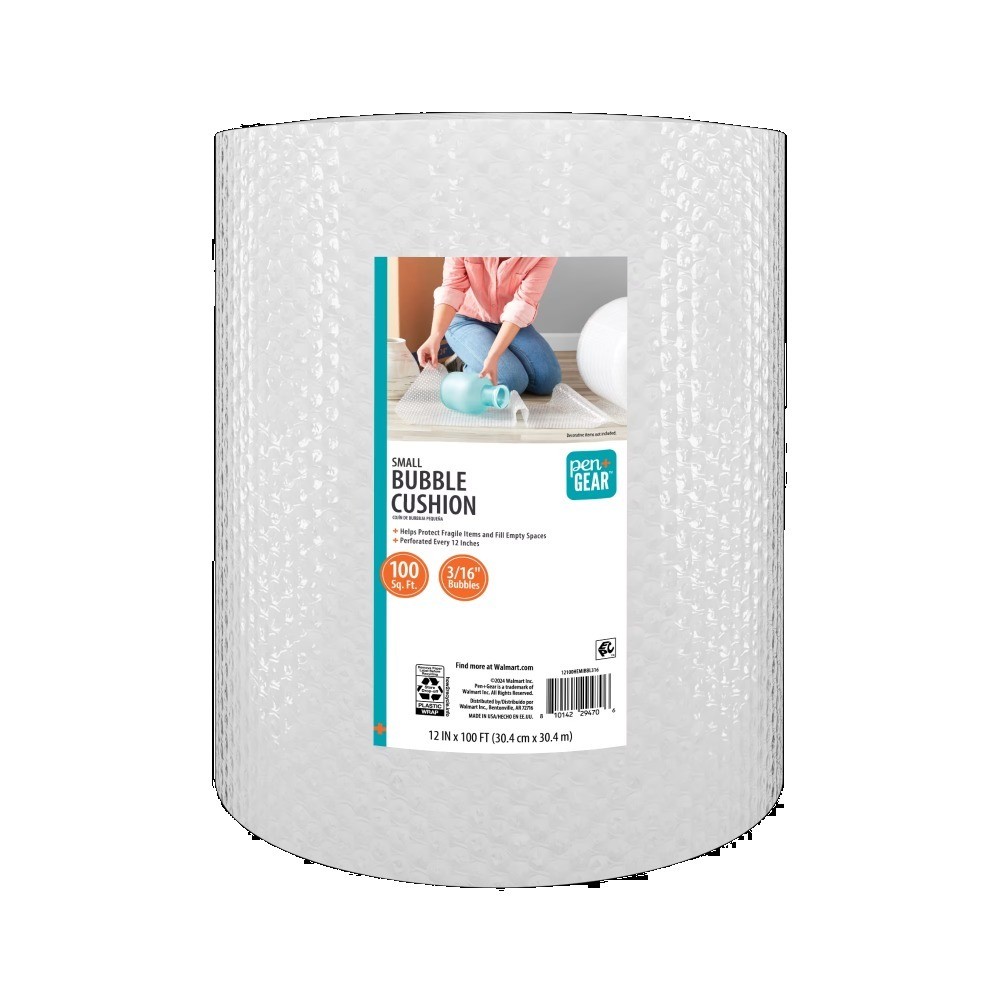 Small Roll 3/16 Inch Bubble Size 12 x 100 Feet Protective Packaging