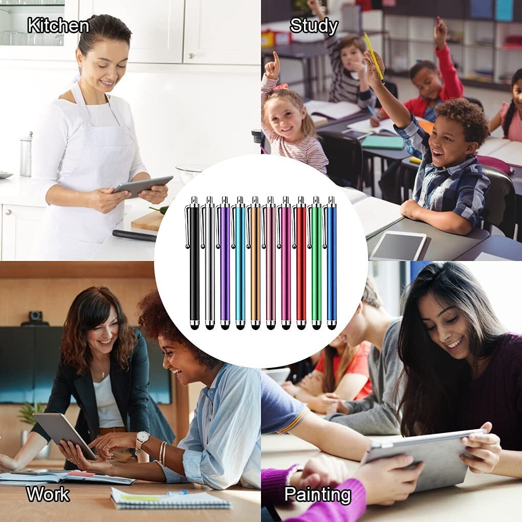 10 Pack Universal Capactive Touch Screen Stylus Pens For iPad iPhone Android PC