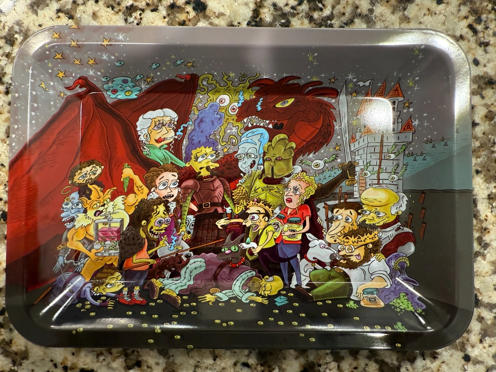 Premium Rolling Tray Ash Tray Simpsons Game of Thrones 7inx5in