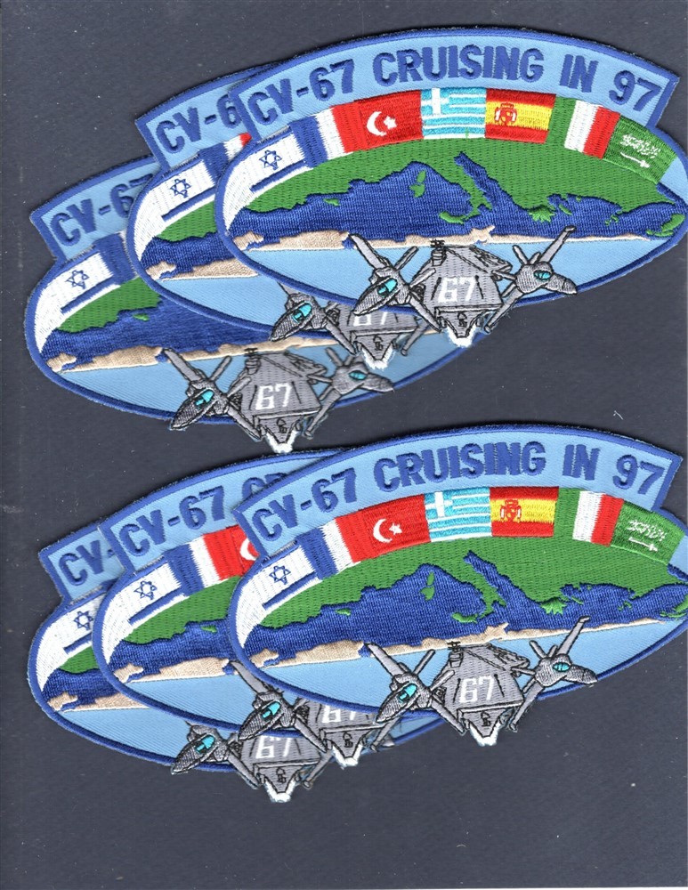 Dealer Lot CV-67 USS JOHN KENNEDY 1997 US NAVY Squadron Cruise Patch Set of 6