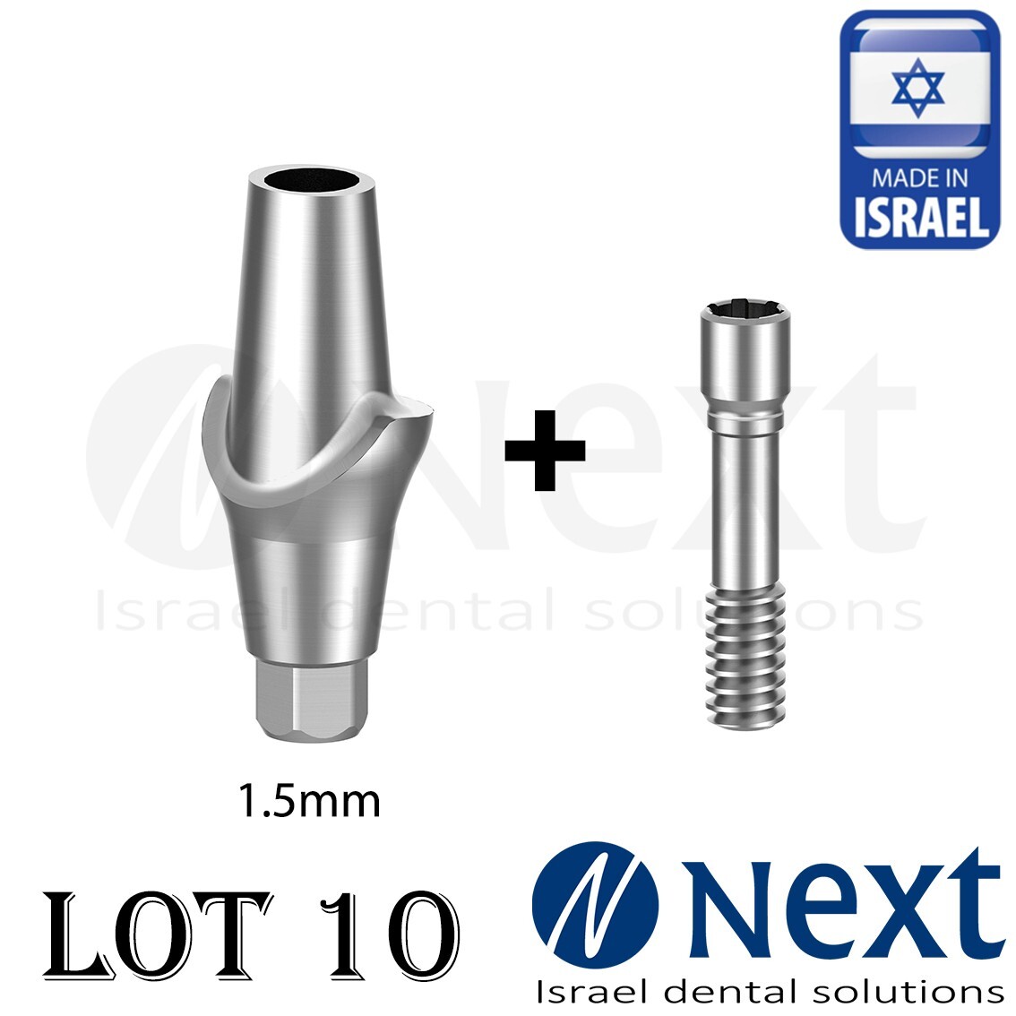 Lot x 10 Straight Abutment  1.5mm Neo GM Dent Grand Morse Straumann Fit Hex