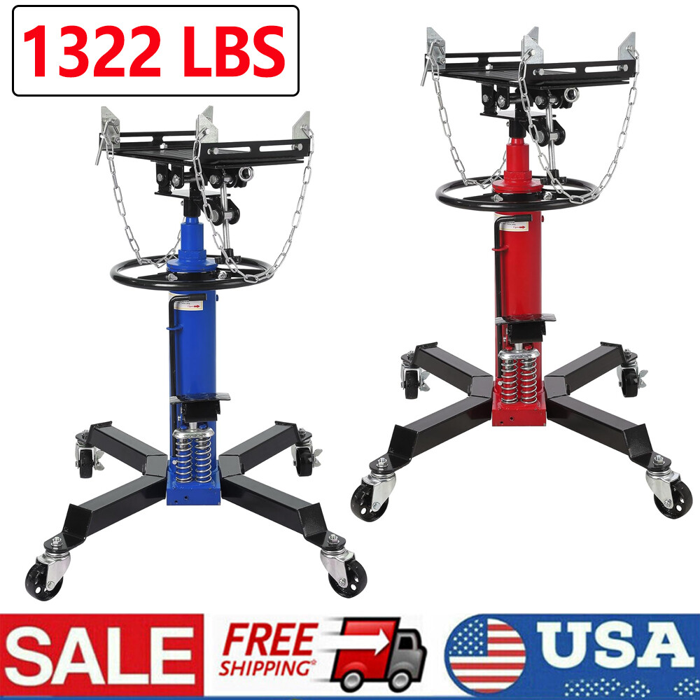 2-Stage Hydraulic Transmission Jack 1322lbs with 360°Swivel Wheel Lift Hoist US