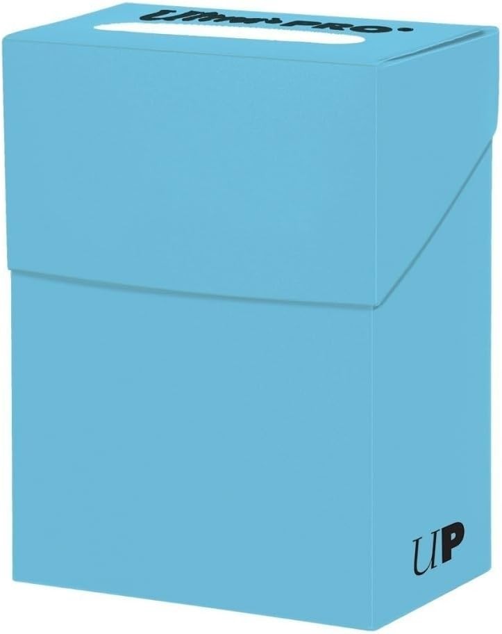 Light Blue Deck Box – Durable, Water-Resistant Card Storage with 6 Compartments