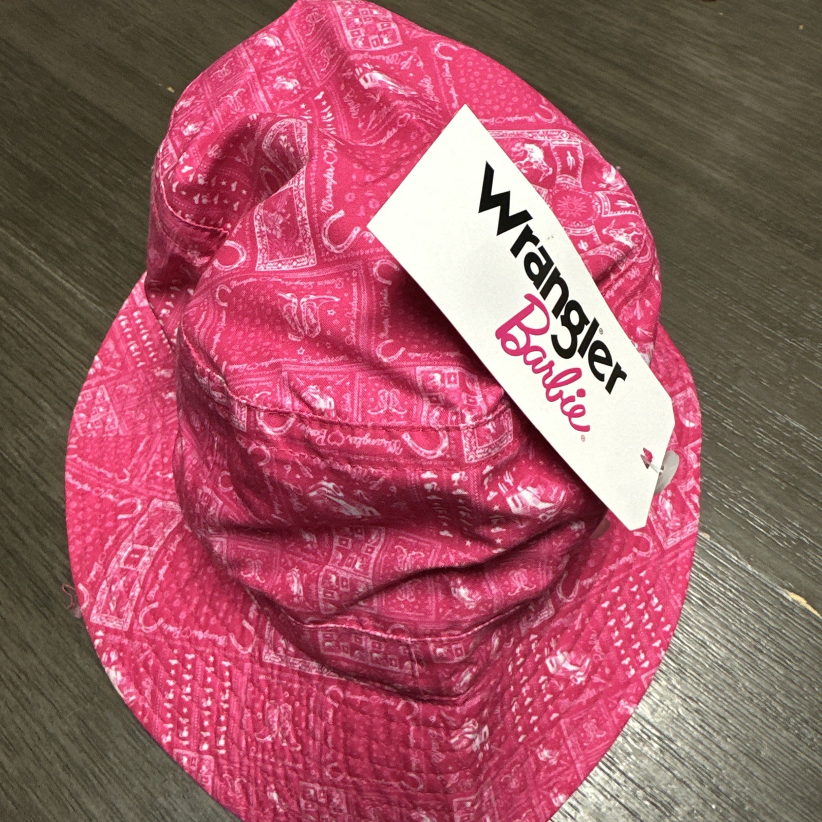 NWT Wrangler Barbie Movie Licensed Pink Bucket Hat Beach New