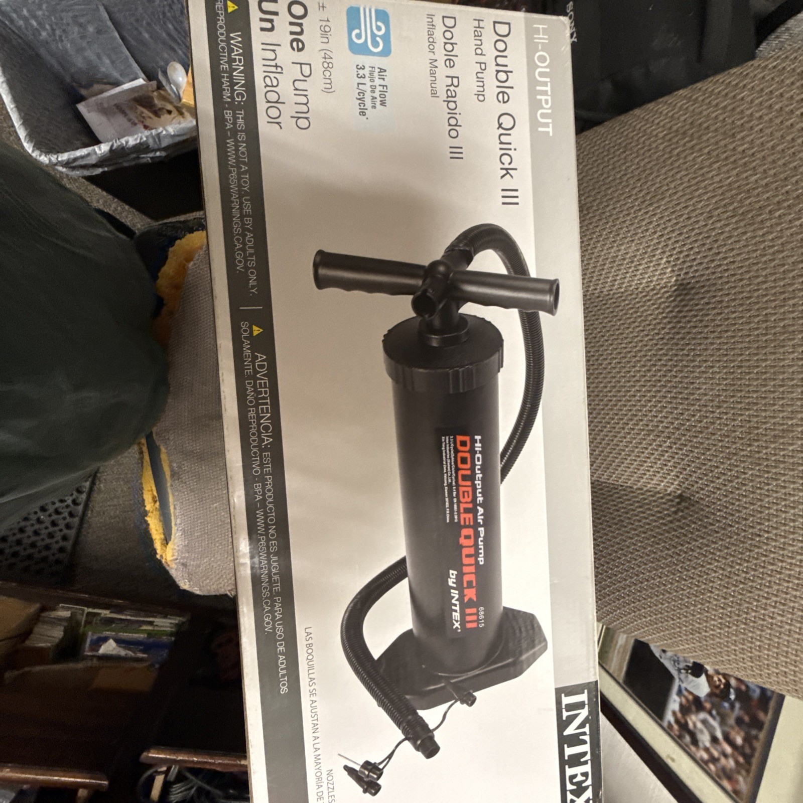 Intex Black Plastic High Output Hand Pump