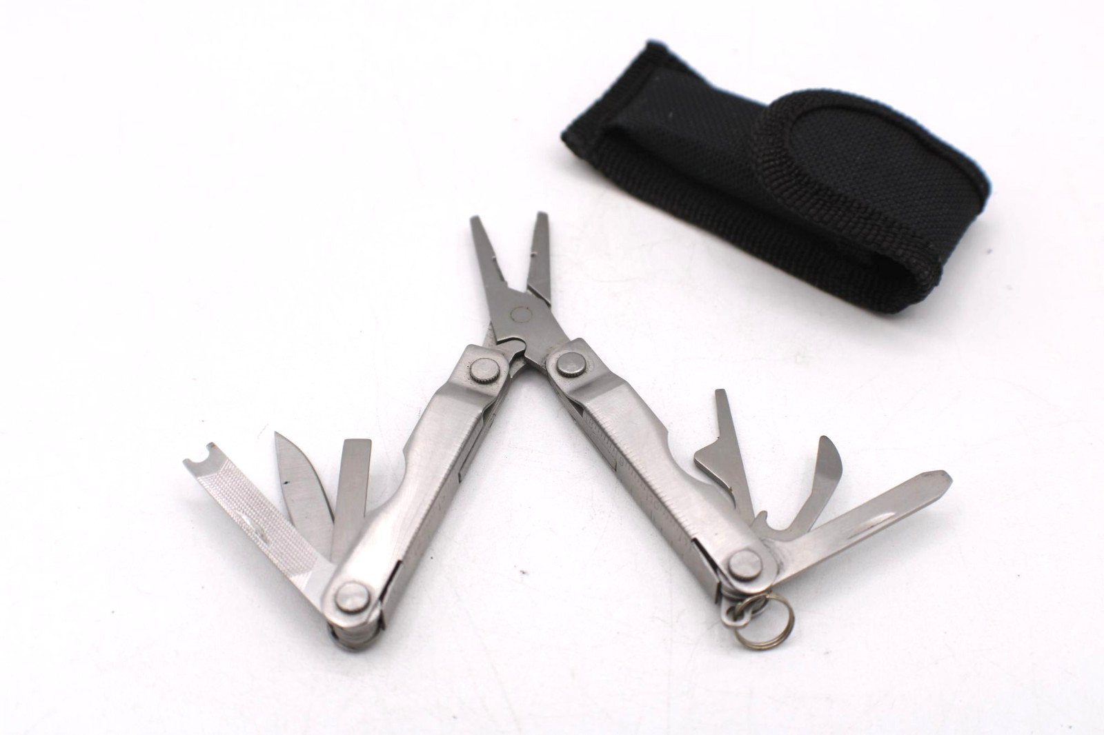 Steel Multi-Tool Plier Scissor Screwdriver Belt Pouch Utility Pocket Small Tools