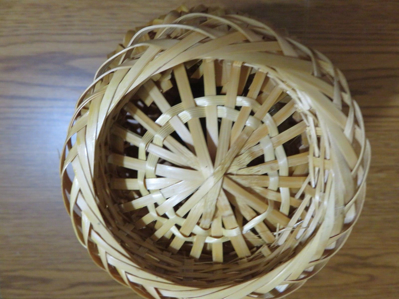 Woven Boho Style Basket Vase or Urn WICKER 8" TALL