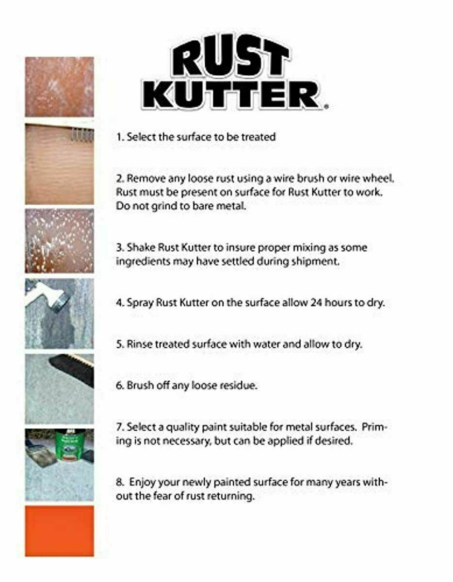 Rust Kutter- Rust Converter, Stops Rust, Professional Rust Repair – Quart