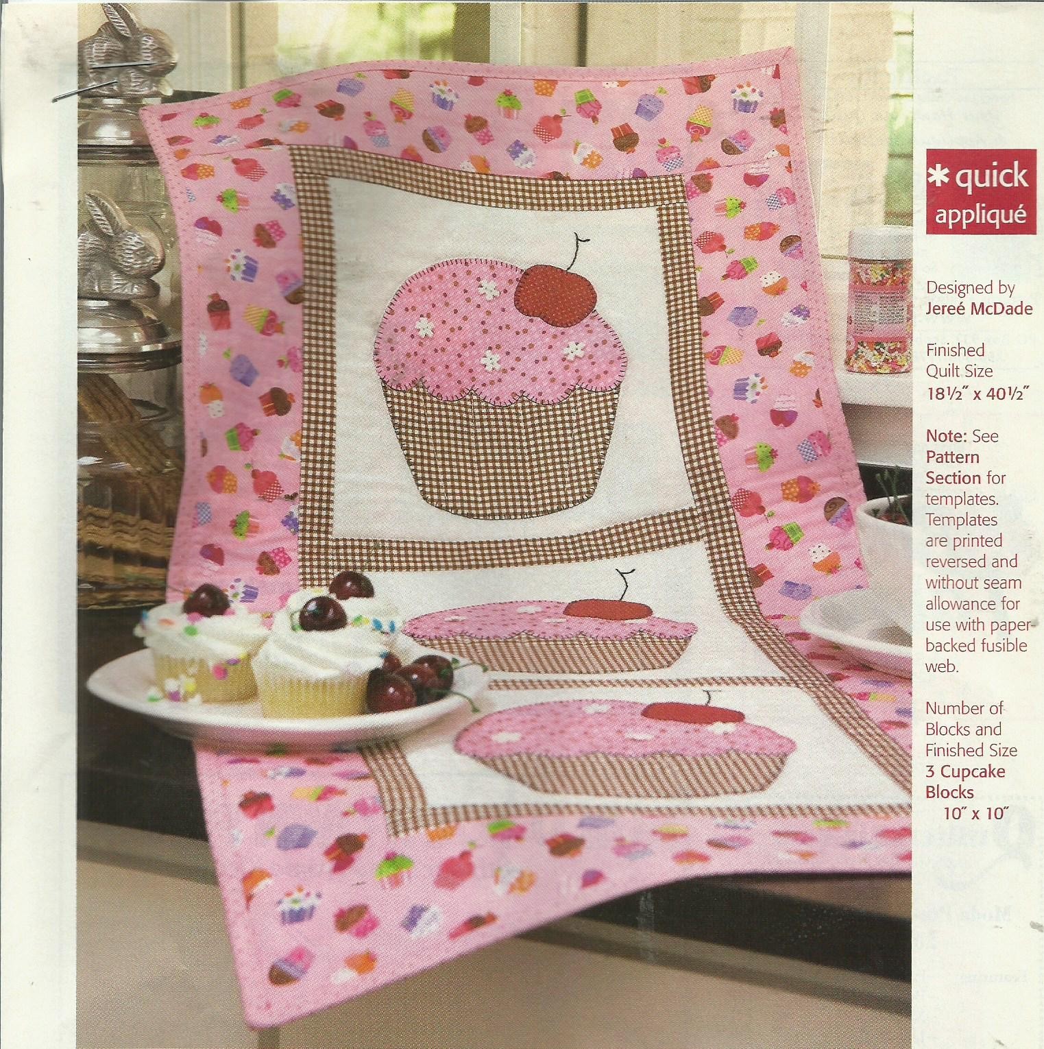 E0765 HEY, CUPCAKE! WALLHANGING /RUNNER QUILT PATTERN/INSTRUCTIONS