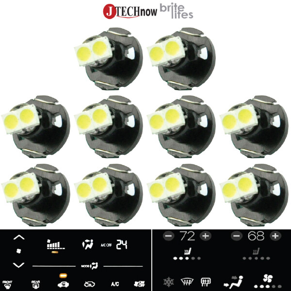 Jtech 10x T4/T4.2 Neo Wedge Dash A/C Climate Control HVAC Switch LED Light Bulb