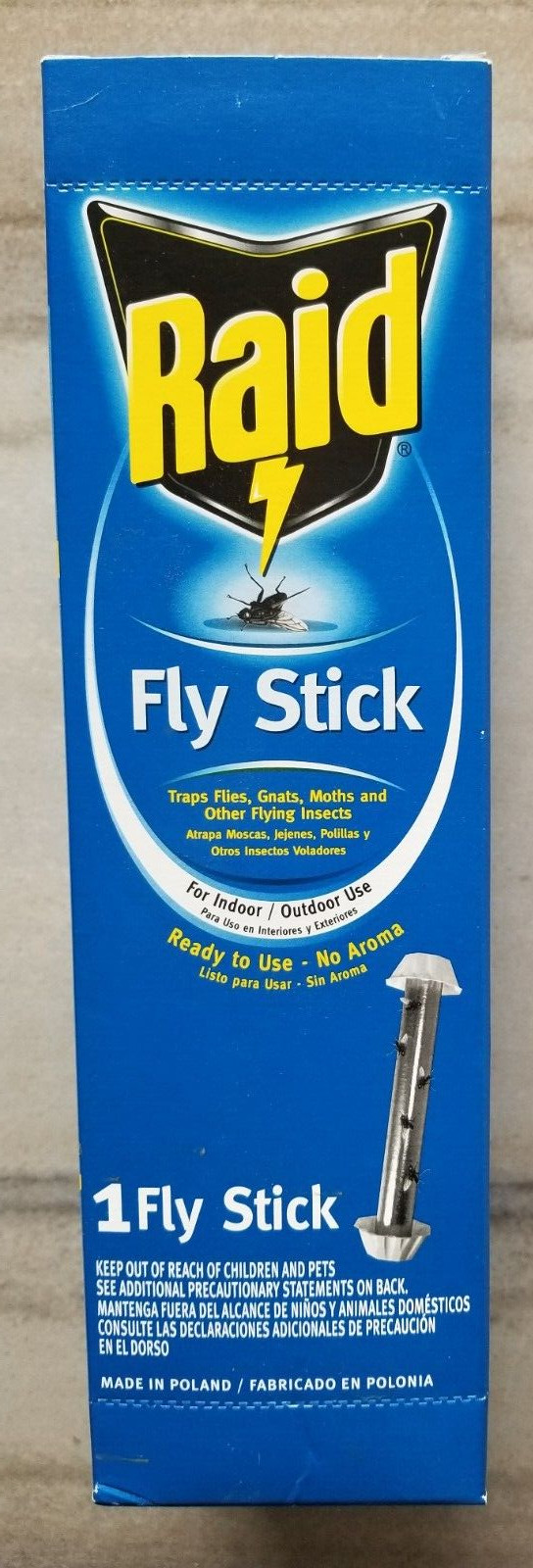 Raid Fly Stick Ready To Use Indooor Outdoor NO Aroma Traps Small Flying Insects