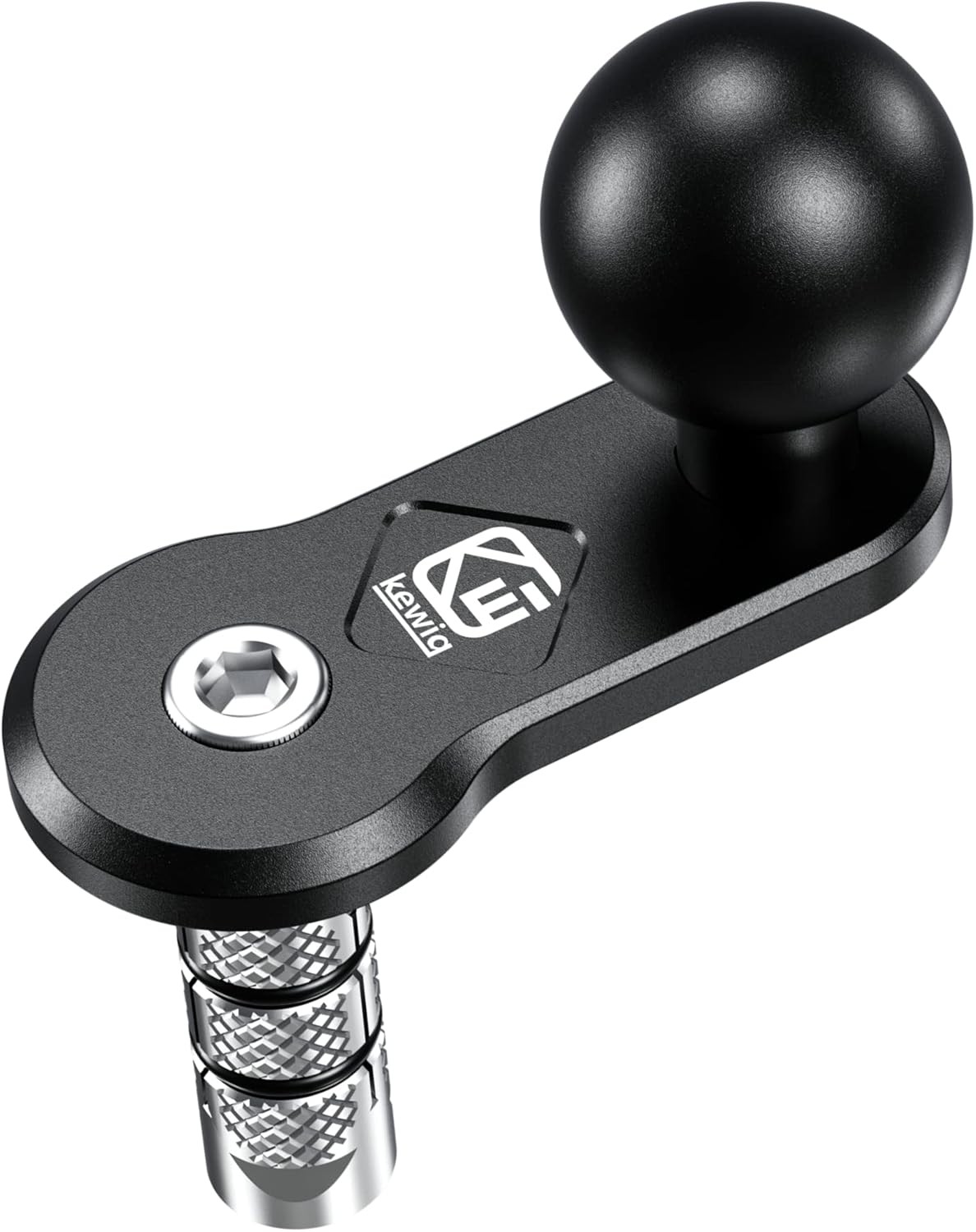 Aluminum Alloy Motorcycle Fork Stem Mount Base with 1'' TPU Ball for Stem Tube 1