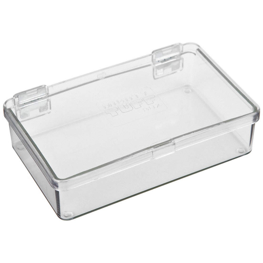 FLAMBEAU 5200CL Storage Box,Snap Clip,Clear,1 1/16 in 39RW30