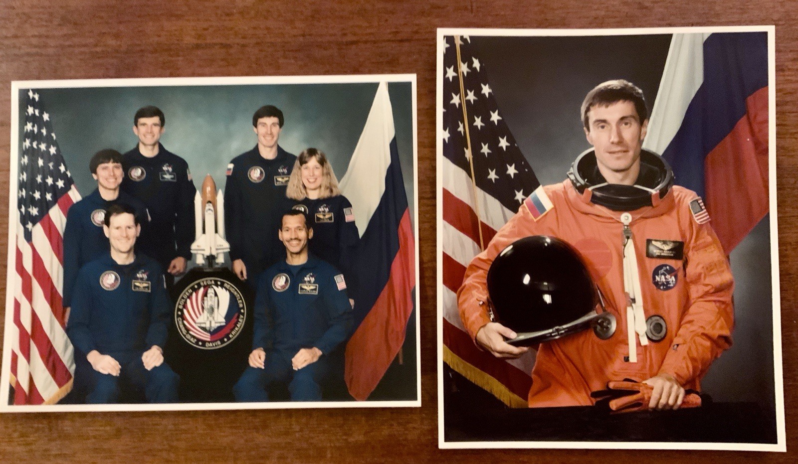 Official NASA Press Stills X2.Historic Russia/USA Mission + Sergei Krikalev.1993