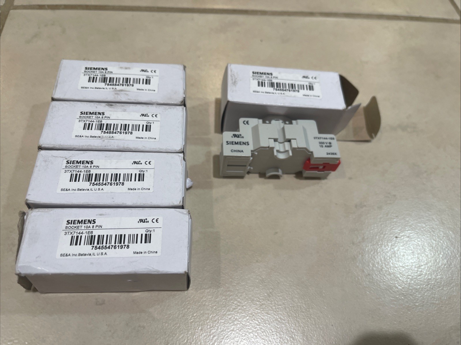 Qty 5 New 3TX7144-1E6  SIEMENS 10nbA 8 Pin Term Socket Relay Unit LOT