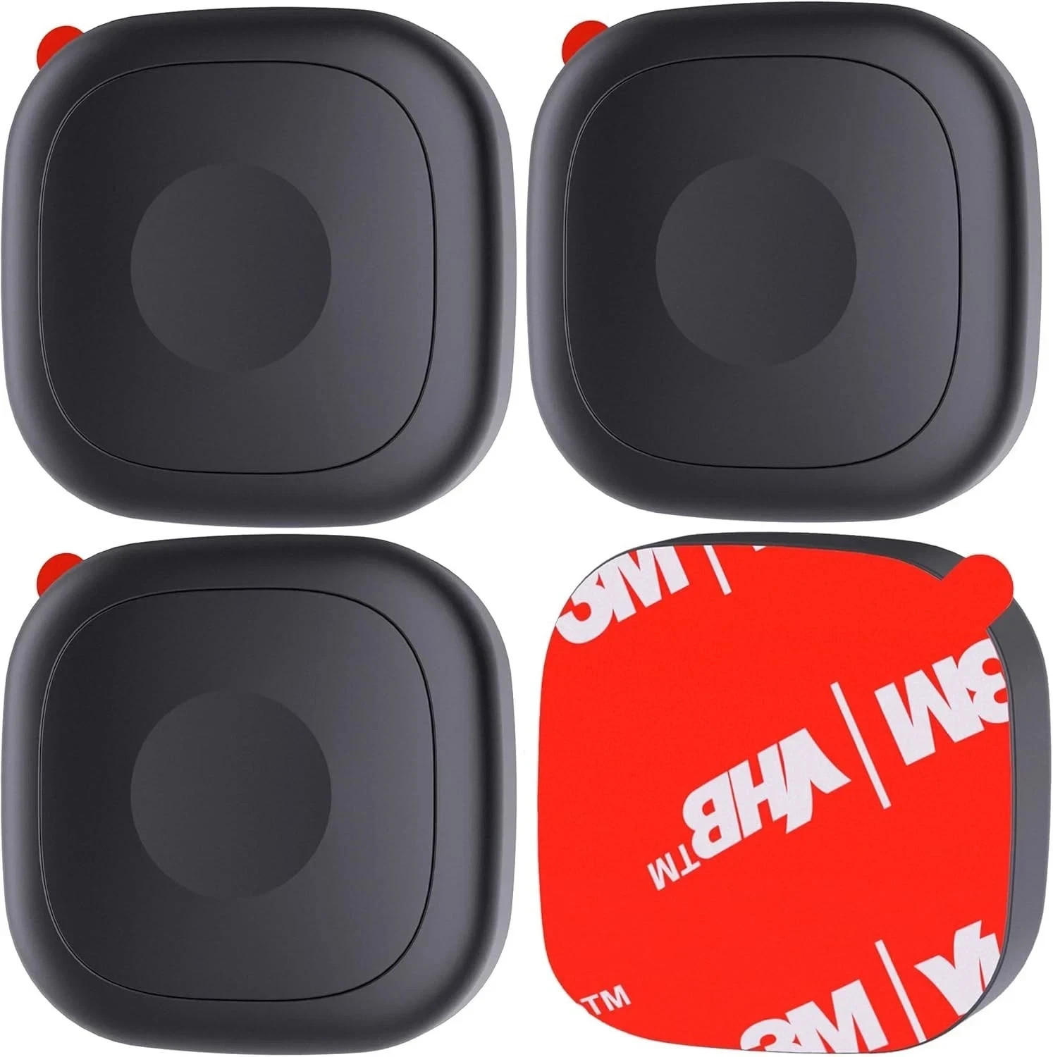 4 Pack for Tile Life360 Mate 2024/2022 Bluetooth Tracker Adhesive Black