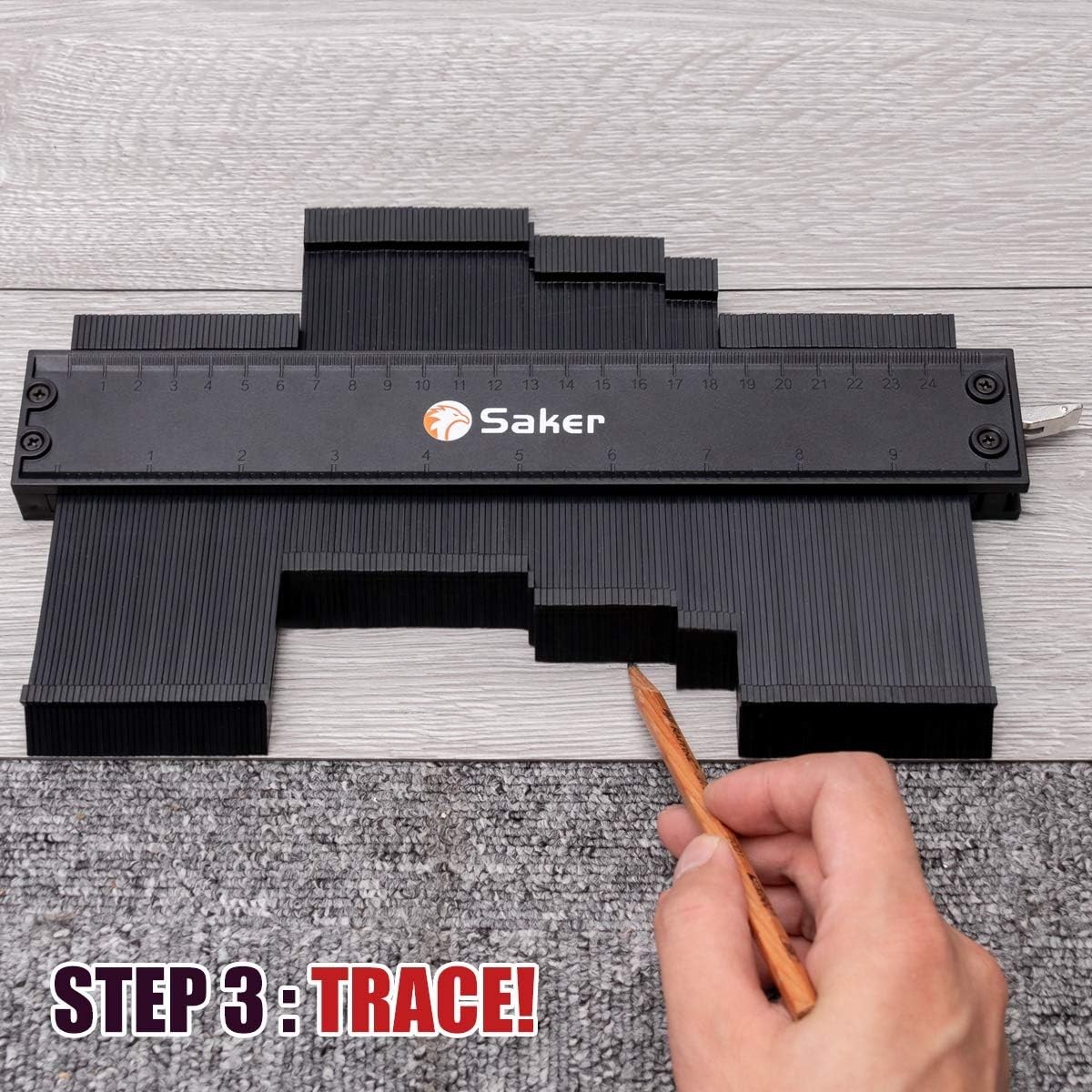 Contour Gauge Profile Tool Adjustable Lock Precisely Copy Irregular Shapes