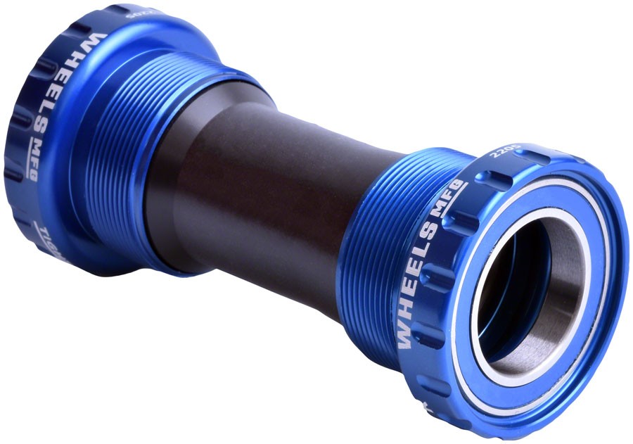 Wheels Manufacturing BSA Bottom Bracket - Hollowtech II Spindle, ABEC 3, Blue