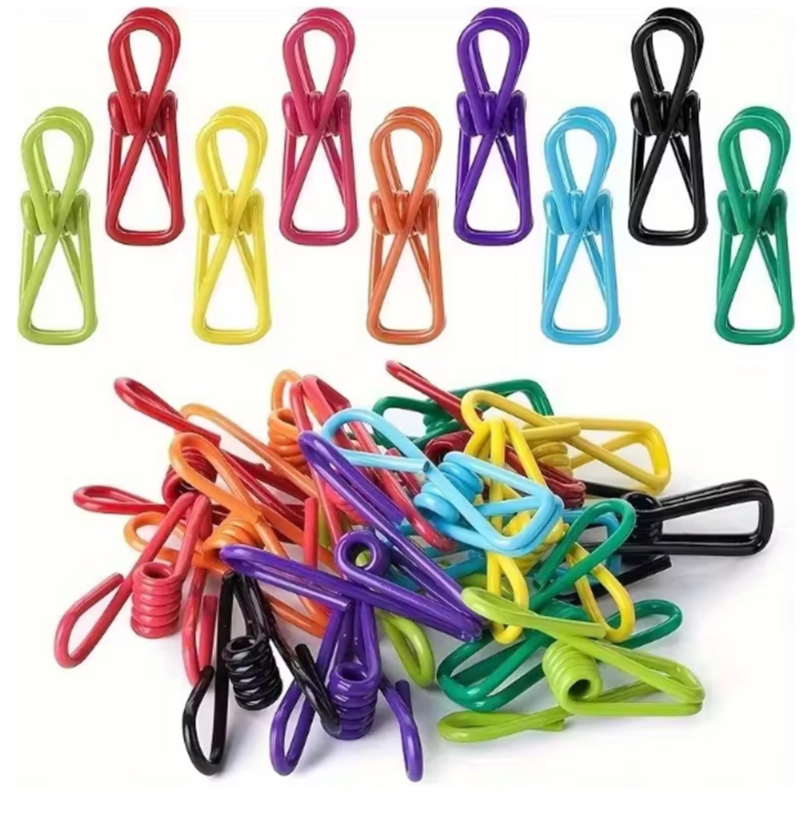 20-Pack Colorful Plastic Bag Sealing Clips, Kitchen Storage Food Multi-color