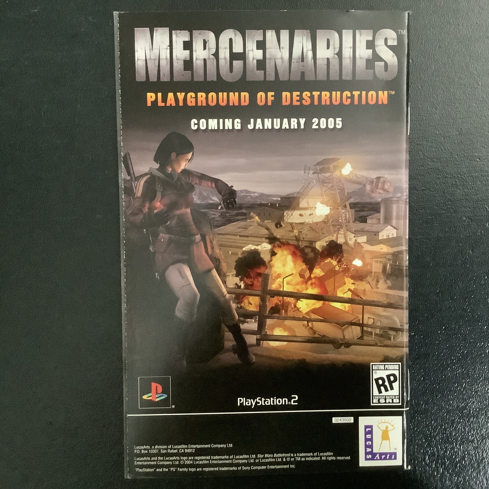 Star Wars Battlefront 1 PS2 PlayStation 2 Instruction Manual Only