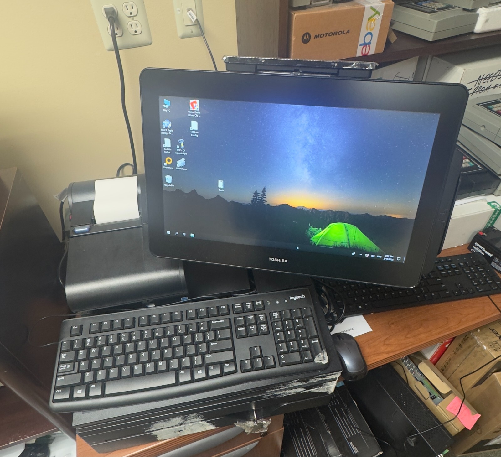 Toshiba POS Touch Complete System 6200-E1C with Printer Cash Drawer & Scanner