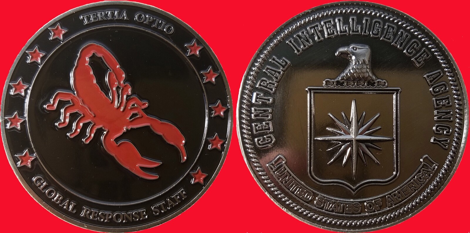 Tetra Optio "Third Option" CIA Global Response Staff  challenge coin OCPM 2" 51